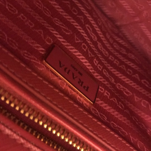 Prada saffiano leather mini double zip - Peonia - Picture 6 of 8